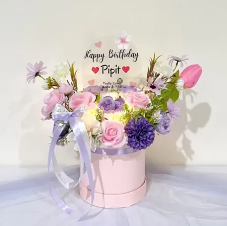 Bloom Box Akrilik Ucapan Ulang Tahun Kota Probolinggo
